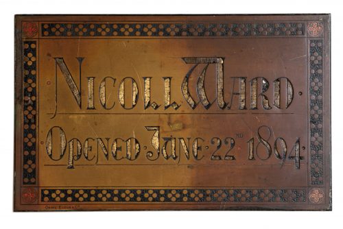 Plaque from Cromarty Hospital